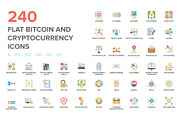 240 Bitcoin and Cryptocurrency Icon 