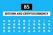 Bitcoins and Cryptocurrency Icons