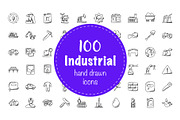 100 Industrial Doodle Icons