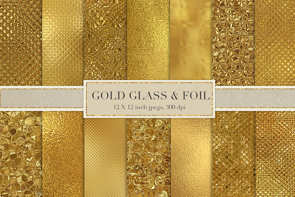Gold glass and foil textures