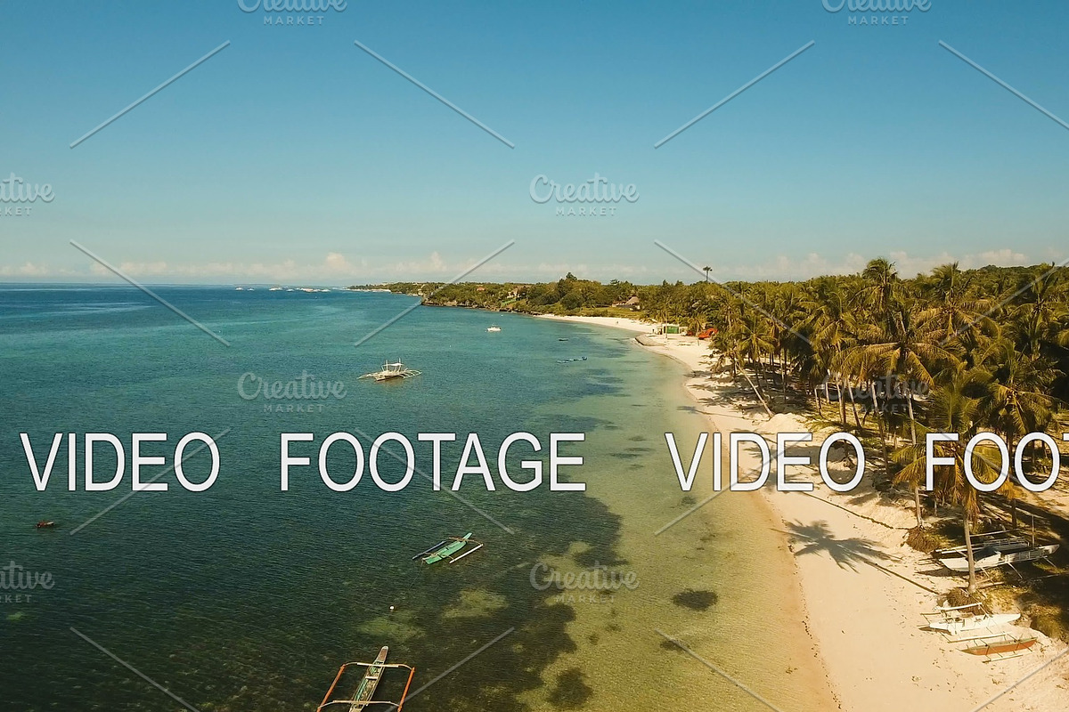 Aerial view beautiful beach on a tropical island. Philippines,Bohol. in Graphics - product preview 8