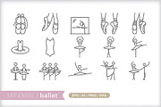 Minimal ballet icons