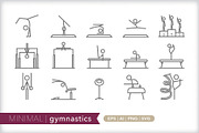 Minimal gymnastics icons