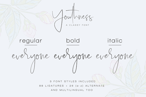 Youthness Family - 50% OFF in Script Fonts - product preview 2