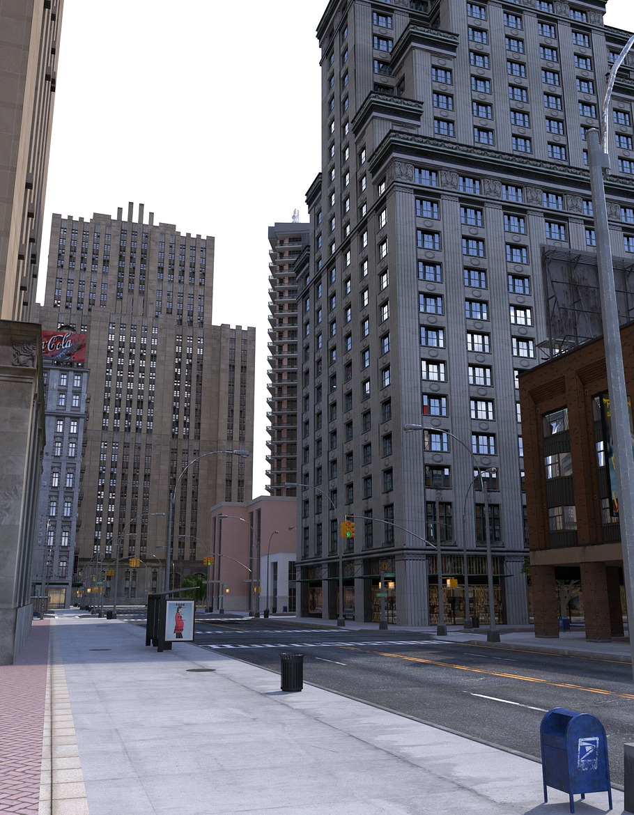 Metropolis city block 3D VR / AR  in Architecture - product preview 29
