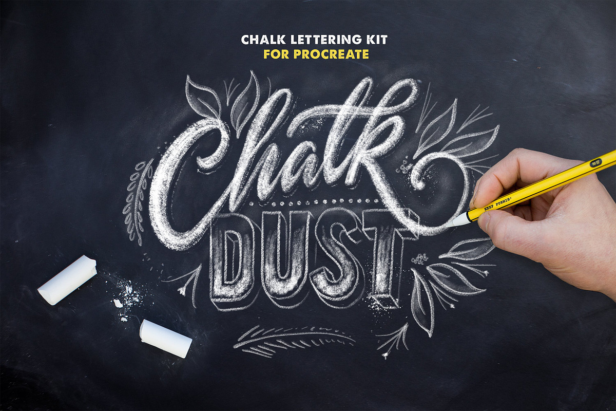 Chalk Dust - Procreate Lettering Kit in Add-Ons - product preview 8