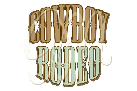 Cowboy Hand Drawn Wild West card in Illustrations - product preview 2