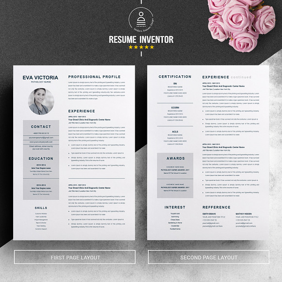 Nurse Resume Template + Cover Letter in Letter Templates - product preview 1