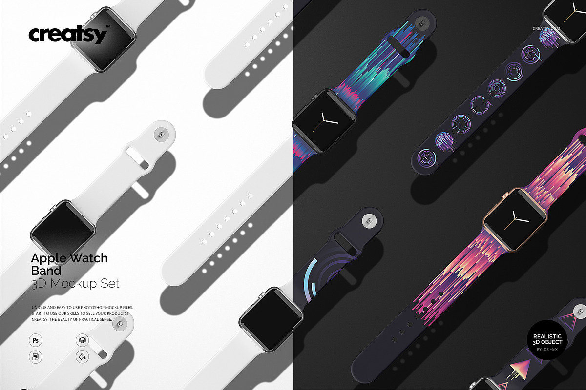 Apple Watch Band Mockup Set in Product Mockups - product preview 8