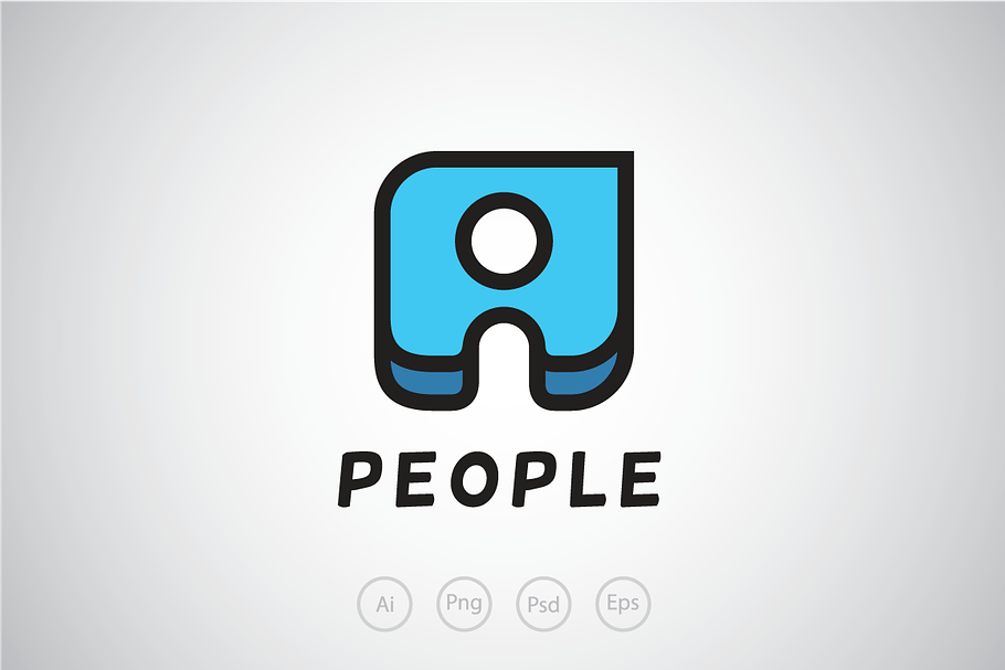 People Piece Logo Template in Logo Templates - product preview 8