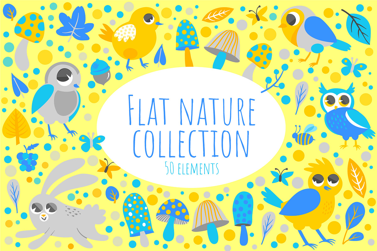 Flat Nature Collection in Objects - product preview 8