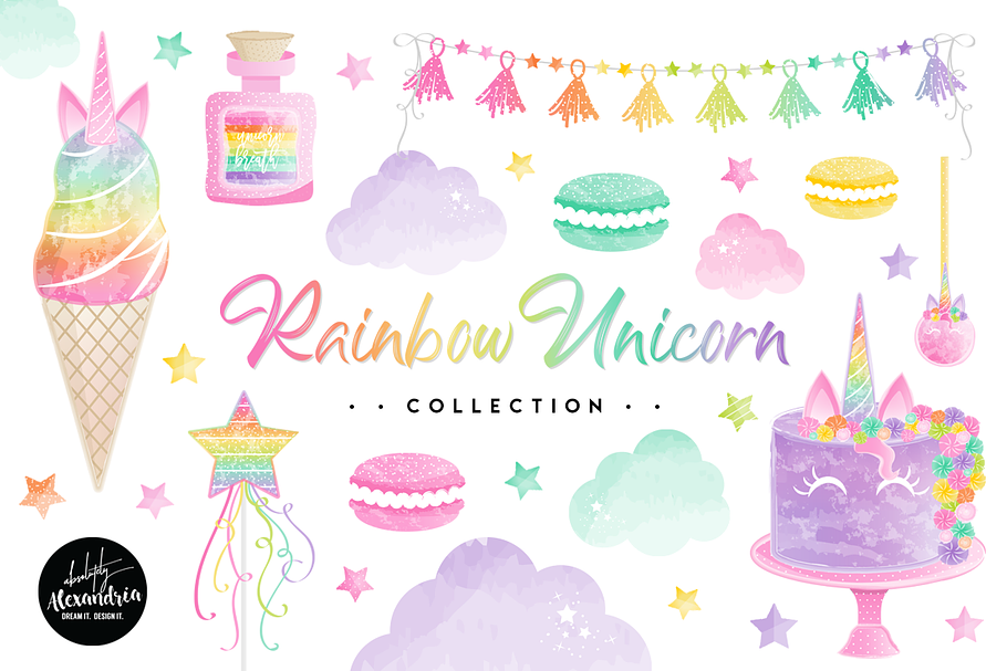 Rainbow Unicorn Graphics & Patterns in Illustrations - product preview 8