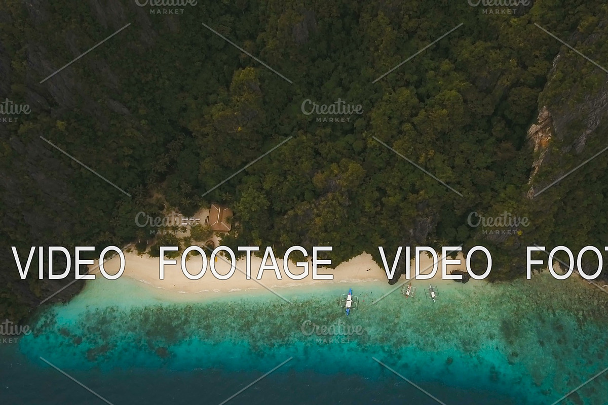 Tropical beach, aerial view. Tropical island. in Graphics - product preview 8
