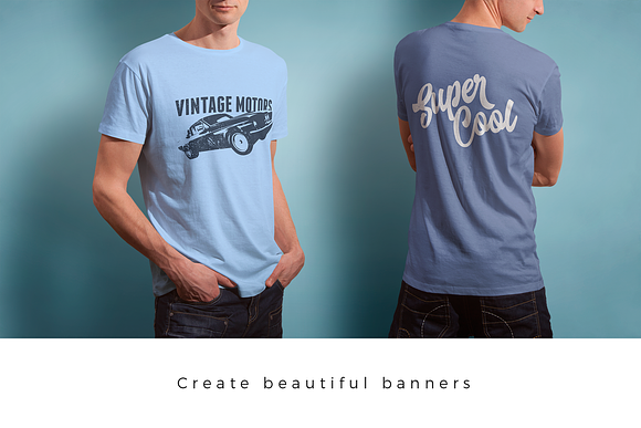 Mens Crew Neck T-shirt Mock-up in Product Mockups - product preview 1