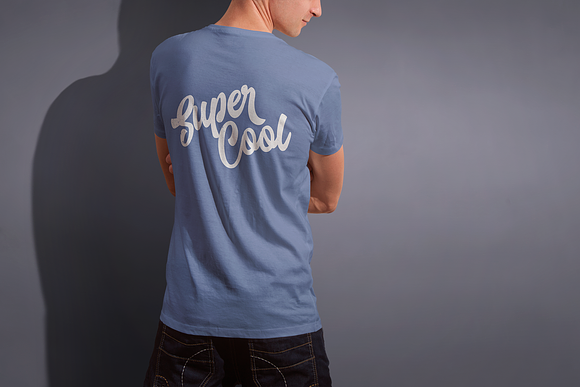 Mens Crew Neck T-shirt Mock-up in Product Mockups - product preview 4
