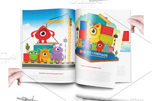 Monster Character V.3 Clip Art Set in Illustrations - product preview 10