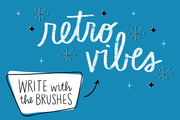 Procreate Stamp Retro Set in Photoshop Brushes - product preview 4