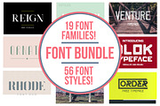 Typeface bundle | 56 Font Styles