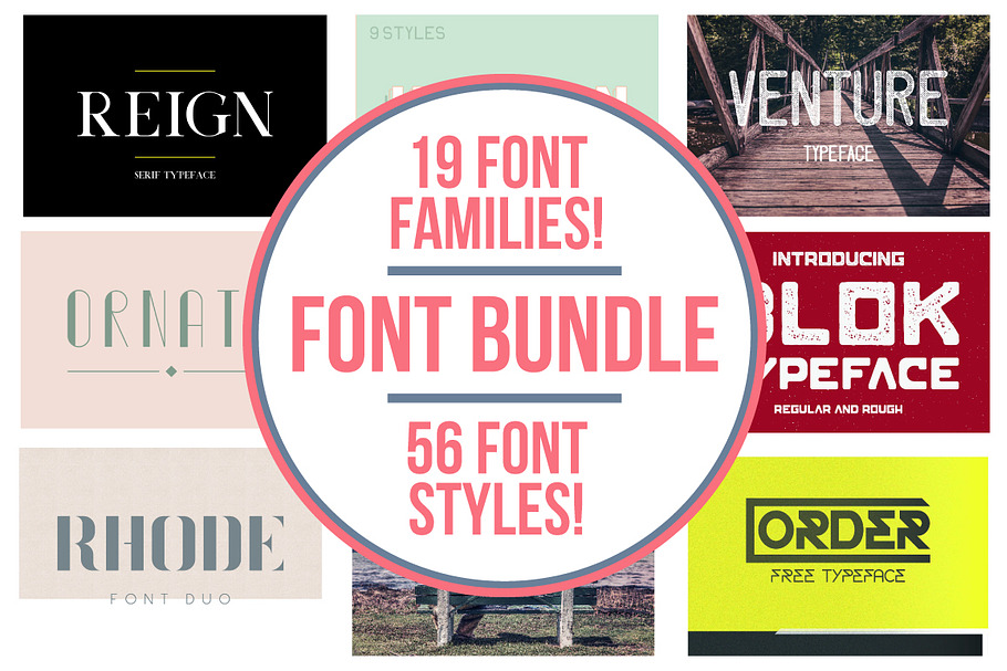 Typeface bundle | 56 Font Styles in Sans-Serif Fonts - product preview 8