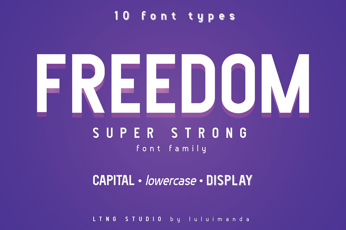 FREEDOM font family in Sans-Serif Fonts - product preview 8