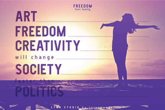 FREEDOM font family in Sans-Serif Fonts - product preview 3