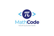 Math Code Programming Pi Letter Logo