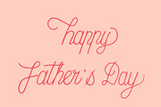 Happy father's day typography design