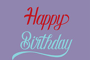 Happy birthday typography design