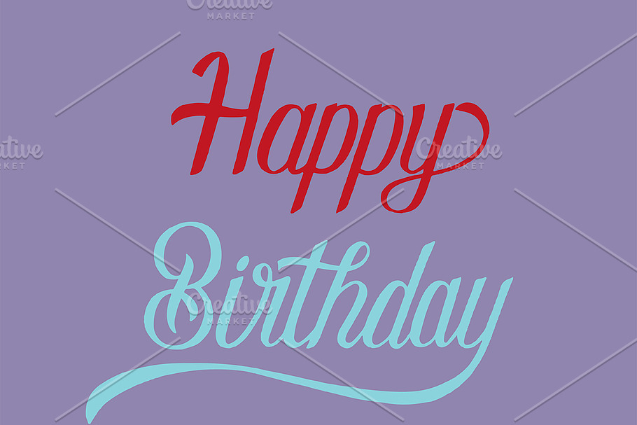 Happy birthday typography design in Illustrations - product preview 8