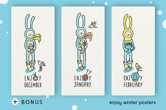 ENJOY WINTER | DESIGN SET in Illustrations - product preview 7
