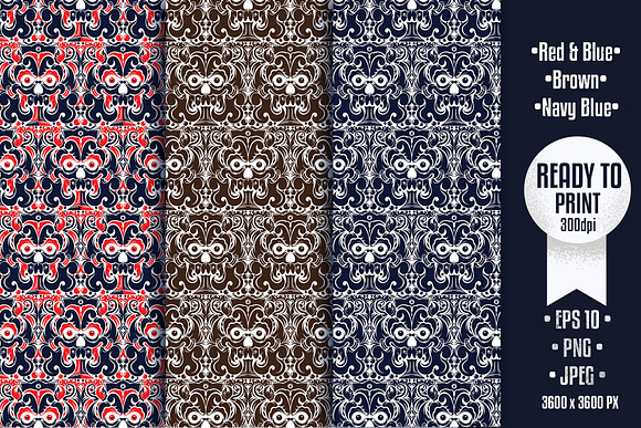 Devil Tribal Seamless Pattern in Patterns - product preview 1