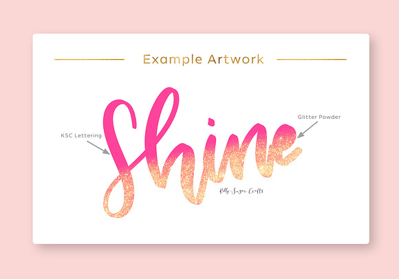 Glitter Procreate Lettering Pack in Photoshop Brushes - product preview 5