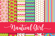 Nautical for Girls Digital Paper