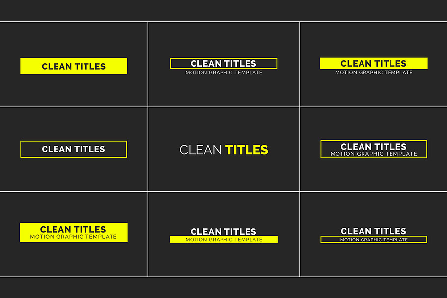 Clean Titles (.mogrt) in Templates - product preview 8