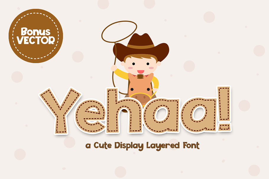 Yehaa! Layered Font in Display Fonts - product preview 8