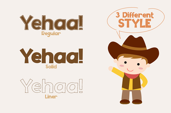 Yehaa! Layered Font in Display Fonts - product preview 4