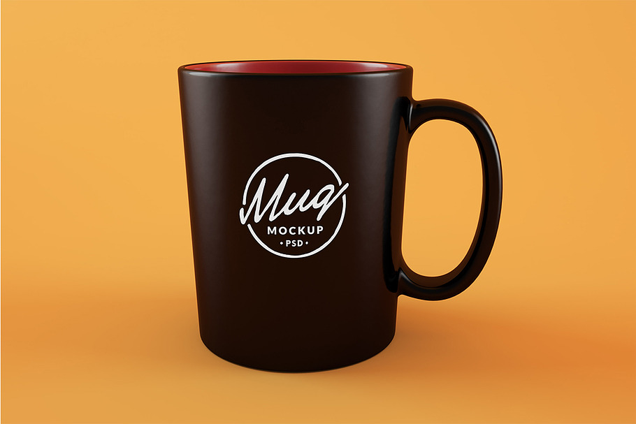 Black Coffee Mug Mockup in Product Mockups - product preview 8