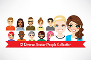 12 Diverse Avatar Collection Set
