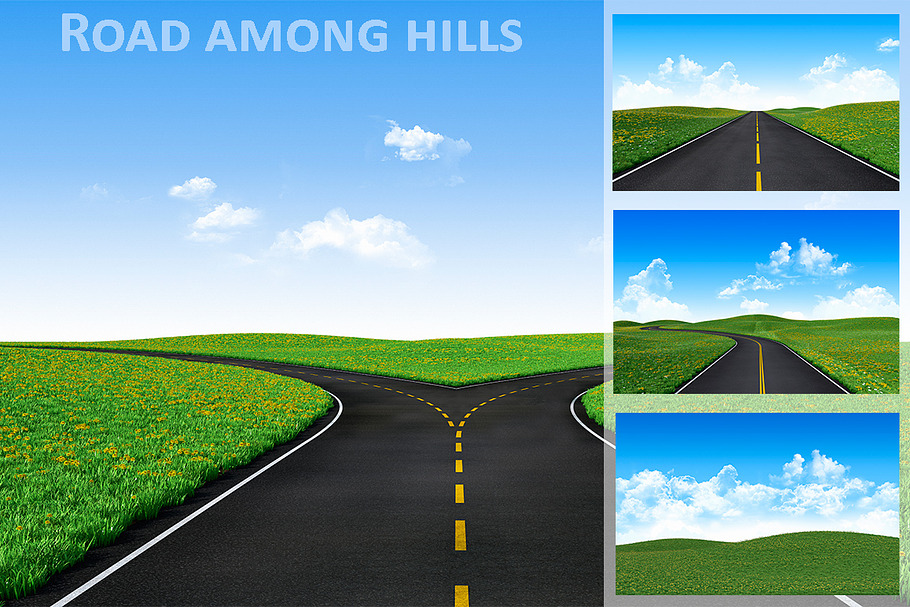 Road among hills