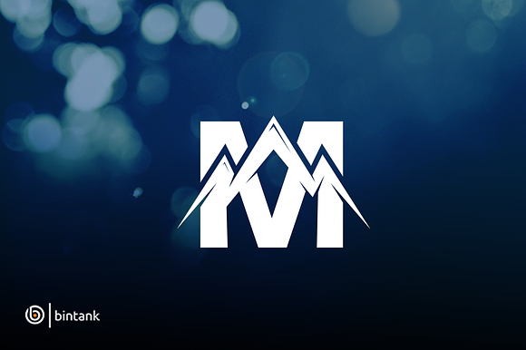Mountain "M Letter" in Logo Templates - product preview 1