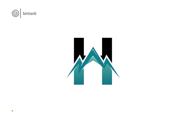 H Letter - Mountain Logo