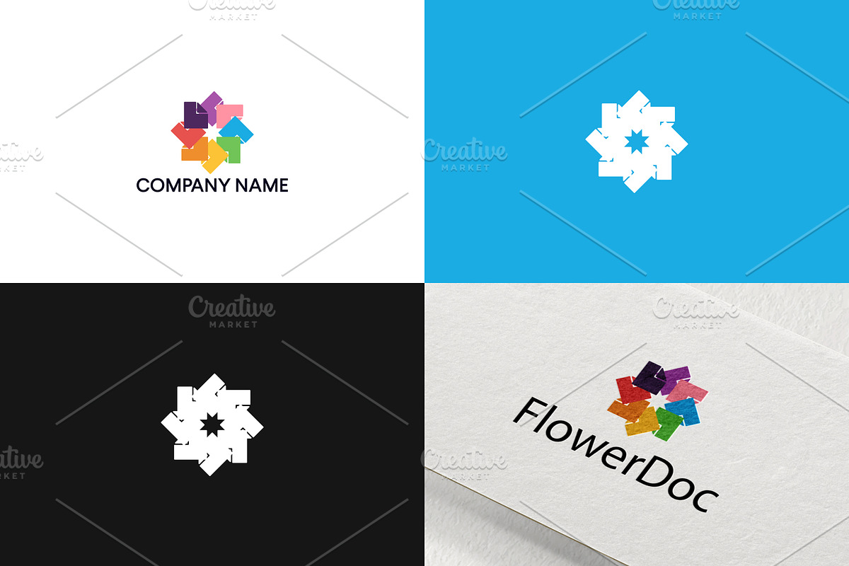 Flower logo design in Logo Templates - product preview 8