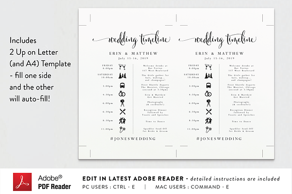 Wedding Timeline in Stationery Templates - product preview 4