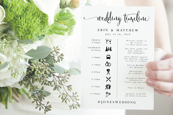 Wedding Timeline in Stationery Templates - product preview 5