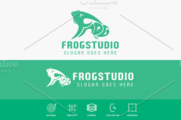 Frog Logotype Vector