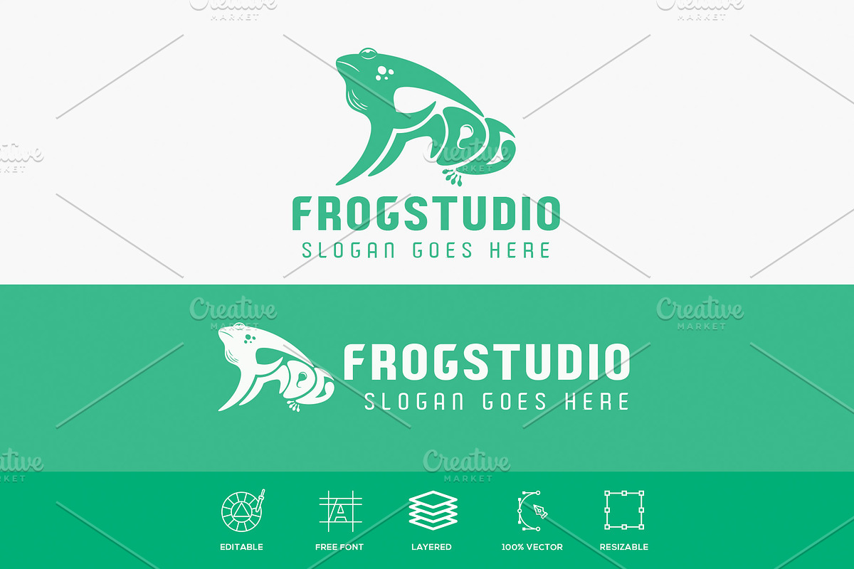 Frog Logotype Vector in Logo Templates - product preview 8