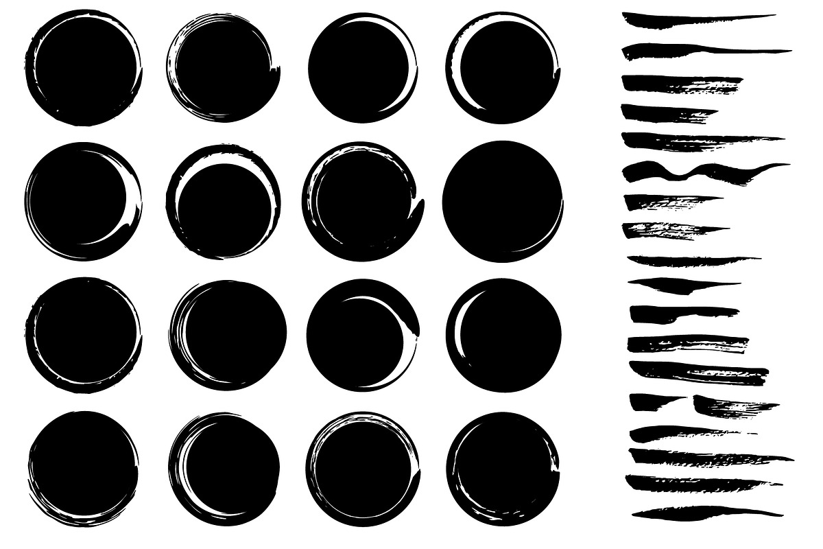 Grungy hand drawn ink art brushes in Photoshop Brushes - product preview 8