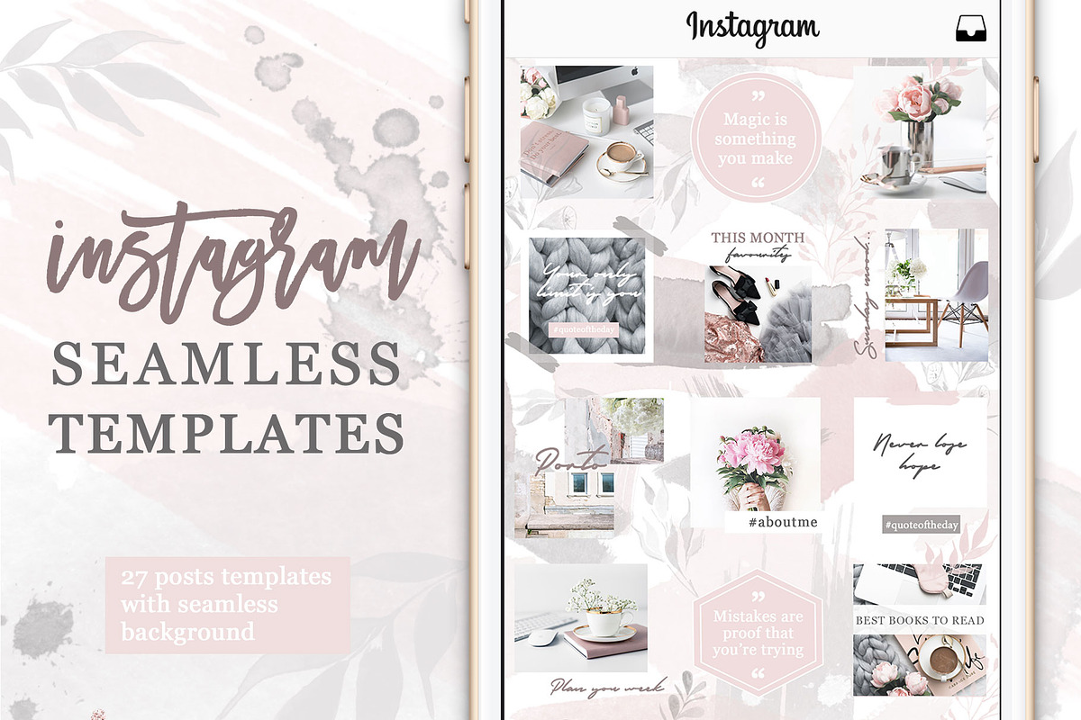 Instagram Posts Seamless Template in Instagram Templates - product preview 8