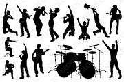Musicians Group People Silhouettes