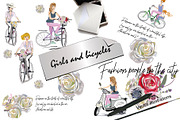 Girls and bicycles.